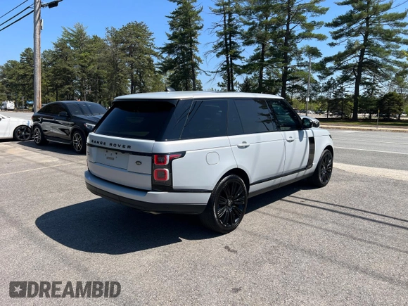 2020 Land Rover Range Rover z VIN SALGS5SEXLA404736, wystawiony jako Copart lot #56987455 z przebiegiem 157 169 mil mil oraz Czysty tytuł • Clean title. Historia ofert i sprzedaży dostępna na DreamBid. Obrazek 4.