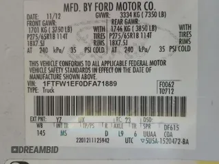 2013 Ford F-150 XL with VIN 1FTFW1EF0DFA71889, listed as a Copart auction lot 47989605 with 282,091 mi miles and Salvage Title. Bid and sale history available at carsss.com. Image 13.