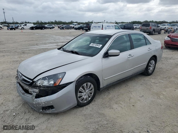 2006 Honda Accord Sdn LX with VIN 3HGCM56446G707696, listed as a Copart auction lot 48318945 with 109,380 mi miles and Salvage Title. Bid and sale history available at carsss.com. Image 1.