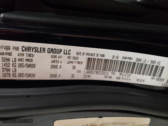 2011 Jeep Grand Cherokee Limited with VIN 1J4RR5GT9BC533213, listed as a Copart auction lot 45954935 with 81,709 mi miles and Salvage Title. Bid and sale history available at carsss.com. Image 13.