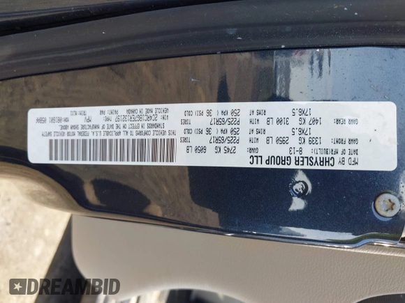 2014 Chrysler Town & Country Touring with VIN 2C4RC1BG7ER132197, listed as a IAAI auction lot 42153347 with 72,399 mi miles. Bid and sale history available at carsss.com. Image 9.