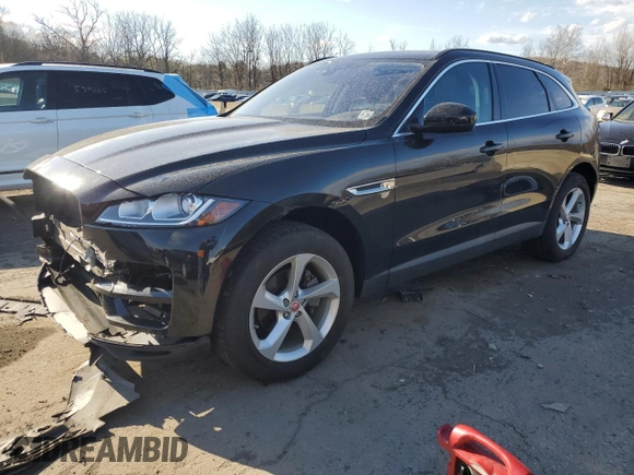 2019 Jaguar F-Pace 25t Premium z VIN SADCJ2FX4KA361999, wystawiony jako Copart lot #52969445 z przebiegiem 47 420 mil mil oraz Szkoda całkowita • Salvage title. Historia ofert i sprzedaży dostępna na DreamBid. Obrazek 1.