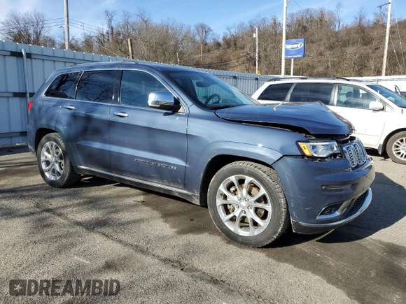 2021 Jeep Grand Cherokee Summit with VIN 1C4RJFJG8MC759390, listed as a Copart auction lot 45043434 with 33,376 mi miles. Bid and sale history available at carsss.com. Image 4.