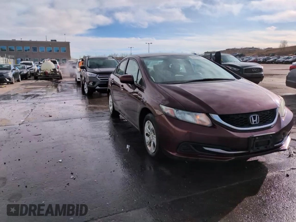 2014 Honda Civic Sedan LX with VIN 19XFB2F59EE041342, listed as a Copart auction lot 50765435 with 203,359 mi miles and Salvage Title. Bid and sale history available at carsss.com. Image 13.