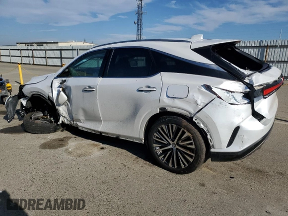 2023 Lexus RX with VIN 2T2BBMCA7PC016805, listed as a Copart auction lot 87899685 with 20,693 mi miles and Salvage Title. Bid and sale history available at carsss.com. Image 2.
