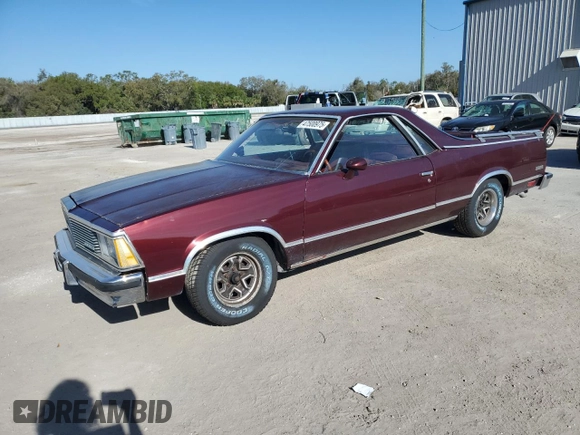 1981 Chevrolet El Camino z VIN CCW80HXBD435572, wystawiony jako Copart lot #47500975 z przebiegiem 91 861 mil mil oraz Szkoda całkowita • Salvage title. Historia ofert i sprzedaży dostępna na DreamBid. Obrazek 1.