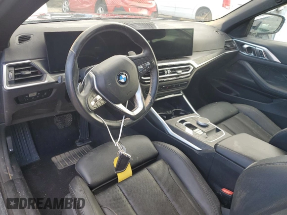 2024 BMW 4 Series 430i xDrive with VIN WBA43AT02RCN28707, listed as a Copart auction lot 84617304 with 0 mi miles and Salvage Title. Bid and sale history available at carsss.com. Image 8.