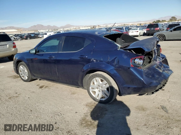 2014 Dodge Avenger SE z VIN 1C3CDZABXEN129920, wystawiony jako Copart lot #47894675 z przebiegiem 165 025 mil mil oraz Szkody całkowita. Historia ofert i sprzedaży dostępna na DreamBid. Obrazek 2.