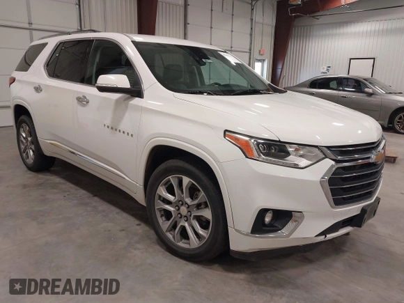 2021 Chevrolet Traverse Premier with VIN 1GNEVKKW7MJ218772, listed as a IAAI auction lot 42306743 with 106,898 mi miles and . Bid and sale history available at DreamBid. Image 1.