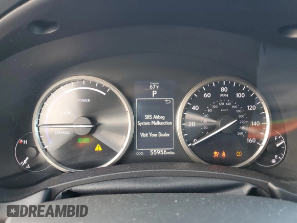 2017 Lexus NX 300h with VIN JTJBJRBZ5H2051142, listed as a Copart auction lot 78852014 with 55,956 mi miles and Salvage Title. Bid and sale history available at DreamBid. Image 9.