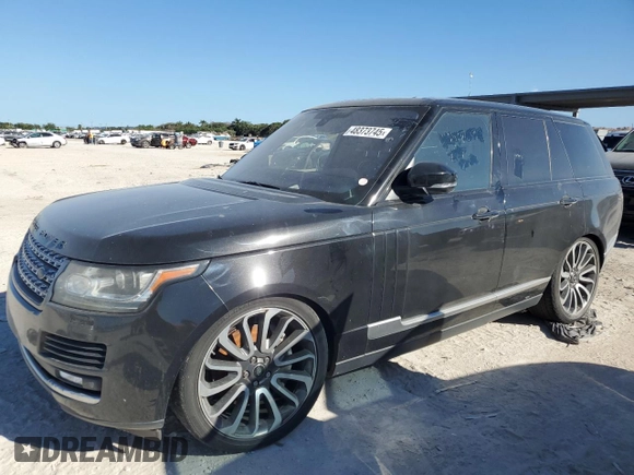 2016 Land Rover Range Rover Supercharged с VIN SALGS2EFXGA300708, выставлен на аукционе Copart как лот 48373745 с пробегом 120 133 миль миль и Чистый • Clean title. История ставок и продаж доступна на DreamBid. Изображение 1.