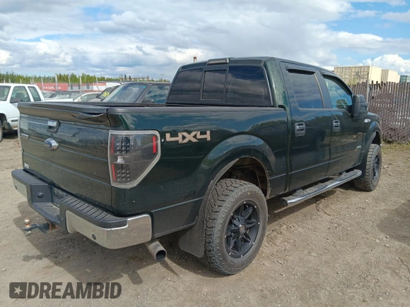 2013 Ford F-150 XL with VIN 1FTFW1ET7DKF86532, listed as a Copart auction lot 57593085 with 128,269 mi miles and Salvage title. Bid and sale history available at DreamBid. Image 3.