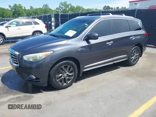 2014 Infiniti QX60 with VIN 5N1AL0MM6EC551107, listed as a IAAI auction lot 42094400 with 161,861 mi miles and . Bid and sale history available at DreamBid. Image 2.