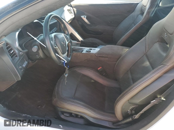 2014 Chevrolet Corvette Z51 3LT with VIN 1G1YM2D73E5105712, listed as a Copart auction lot 48076955 with 19,347 mi miles and Salvage title. Bid and sale history available at DreamBid. Image 7.