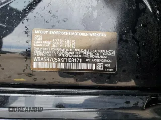2019 BMW 3 Series 330i xDrive with VIN WBA5R7C5XKFH08171, listed as a Copart auction lot 57404905 with 45,340 mi miles and Salvage title. Bid and sale history available at DreamBid. Image 12.