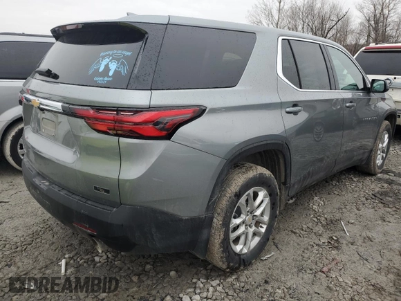 2024 Chevrolet Traverse LS with VIN 1GNESTKW7RJ139060, listed as a Copart auction lot 44083325 with 20,603 mi miles and Salvage title. Bid and sale history available at DreamBid. Image 3.