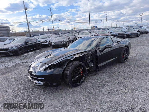 2019 Chevrolet Corvette 1LT with VIN 1G1YB2D75K5109066, listed as a Copart auction lot 55645235 with 14,715 mi miles and Salvage title. Bid and sale history available at DreamBid. Image 1.