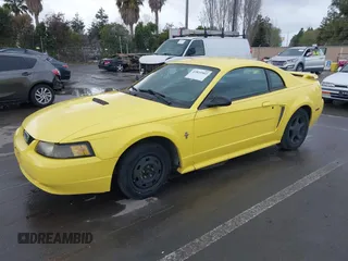 2002 Ford Mustang Standard with VIN 1FAFP40412F228577, listed as a IAAI auction lot 41815902 with 134,449 mi miles. Bid and sale history available at carsss.com. Image 2.