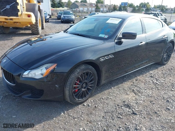 2014 Maserati Quattroporte S Q4 with VIN ZAM56RRA5E1113783, listed as a IAAI auction lot 40497812 with 100,036 mi miles. Bid and sale history available at carsss.com. Image 2.