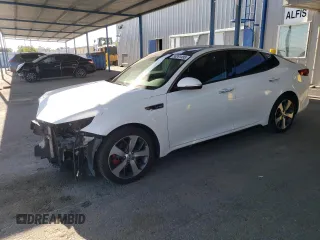2018 Kia Optima SX with VIN 5XXGW4L29JG187515, listed as a Copart auction lot 56281485 with 179,355 mi miles and Salvage title. Bid and sale history available at DreamBid. Image 1.