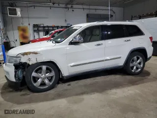 2012 Jeep Grand Cherokee Overland with VIN 1C4RJFCT5CC185100, listed as a Copart auction lot 42745615 with 126,696 mi miles and Salvage Title. Bid and sale history available at carsss.com. Image 1.