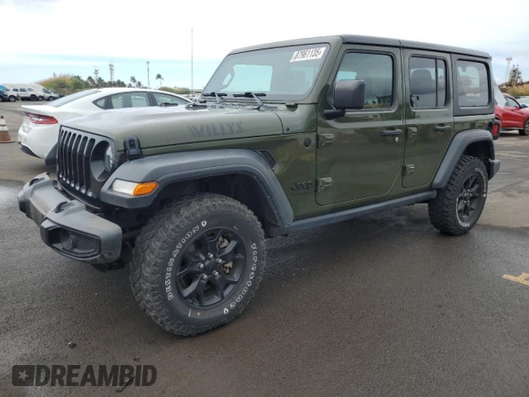 2022 Jeep Wrangler Unlimited Sport with VIN 1C4HJXDG2NW279018, listed as a Copart auction lot 87961135 with 11,015 mi miles and Salvage title. Bid and sale history available at DreamBid. Image 1.