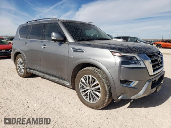 2022 Nissan Armada SL with VIN JN8AY2BD8N9676096, listed as a Copart auction lot 86125944 with 117,106 mi miles and Salvage Title. Bid and sale history available at carsss.com. Image 4.