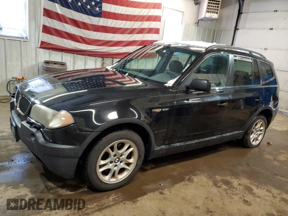 2004 BMW X3 2.5i with VIN WBXPA73484WC42708, listed as a Copart auction lot 50508095 with 262,417 mi miles and Salvage Title. Bid and sale history available at DreamBid. Image 1.