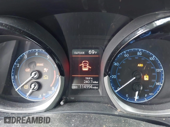 2016 Toyota Corolla L with VIN 5YFBURHE8GP476210, listed as a IAAI auction lot 42374710 with 114,994 mi miles and . Bid and sale history available at DreamBid. Image 7.