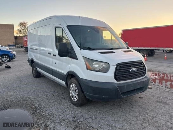 2016 Ford Transit Cargo Van with VIN 1FTYR2CM1GKA52125, listed as a Copart auction lot 81837084 with 150,207 mi miles and Salvage Title. Bid and sale history available at carsss.com. Image 1.