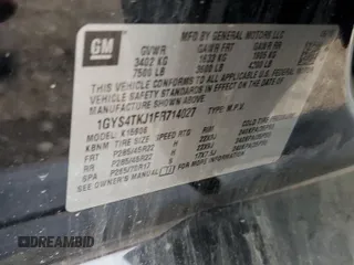 2015 Cadillac Escalade ESV Premium z VIN 1GYS4TKJ1FR714027, wystawiony jako Copart lot #54830735 z przebiegiem 122 622 mil mil oraz Szkoda całkowita • Salvage title. Historia ofert i sprzedaży dostępna na DreamBid. Obrazek 13.