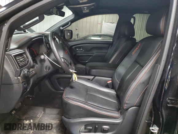 2023 Nissan Titan SV with VIN 1N6AA1ED0PN111600, listed as a Copart auction lot 57482755 with 36,920 mi miles and Salvage title. Bid and sale history available at DreamBid. Image 7.