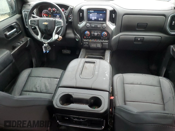 2021 Chevrolet Silverado 1500 LTZ with VIN 3GCUYGED3MG438768, listed as a Copart auction lot 41917335 with 52,634 mi miles and Salvage Title. Bid and sale history available at DreamBid. Image 8.