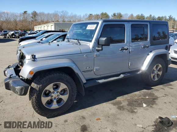 2017 Jeep Wrangler Unlimited Sahara with VIN 1C4BJWEG5HL625065, listed as a Copart auction lot 46103625 with 111,189 mi miles and Salvage Title. Bid and sale history available at carsss.com. Image 1.