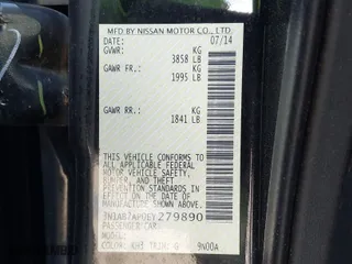 2014 Nissan Sentra S with VIN 3N1AB7AP0EY279890, listed as a IAAI auction lot 41206476 with 103,451 mi miles. Bid and sale history available at carsss.com. Image 9.