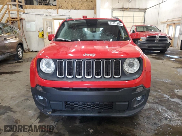 2018 Jeep Renegade Altitude with VIN ZACCJABB3JPH80621, listed as a Copart auction lot 51291855 with 105,399 mi miles and Salvage Title. Bid and sale history available at DreamBid. Image 5.