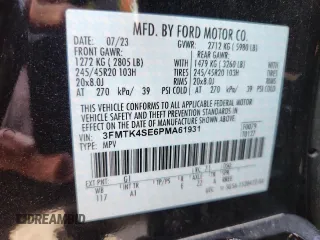 2023 Ford Mustang Mach-E GT z VIN 3FMTK4SE6PMA61931, wystawiony jako Copart lot #62026605 z przebiegiem 15 265 mil mil oraz Szkoda całkowita • Salvage title. Historia ofert i sprzedaży dostępna na DreamBid. Obrazek 13.