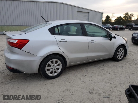 2016 Kia Rio LX with VIN KNADM4A34G6544141, listed as a Copart auction lot 49253735 with 109,885 mi miles and Salvage Title. Bid and sale history available at carsss.com. Image 3.