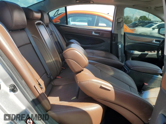 2013 Hyundai Genesis 3.8L with VIN KMHGC4DD1DU236807, listed as a Copart auction lot 73821504 with 0 mi miles and Salvage Title. Bid and sale history available at carsss.com. Image 10.