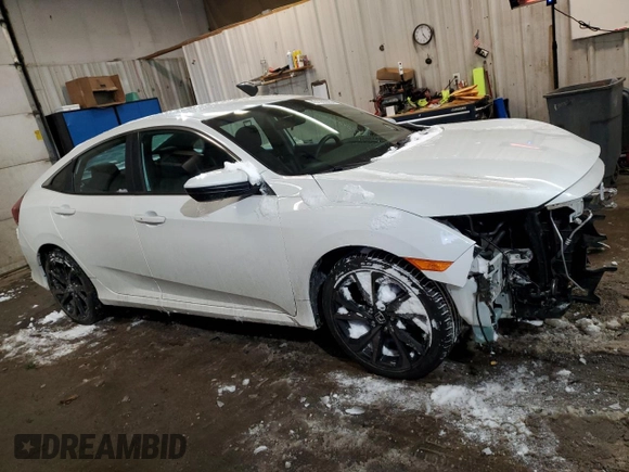 2021 Honda Civic Sedan Sport with VIN 19XFC2F86ME202459, listed as a Copart auction lot 43190005 with 39,205 mi miles and Salvage Title. Bid and sale history available at carsss.com. Image 4.
