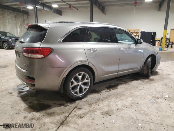 2017 Kia Sorento SX V6 with VIN 5XYPKDA59HG232192, listed as a Copart auction lot 42927095 with 110,966 mi miles and Salvage Title. Bid and sale history available at carsss.com. Image 3.