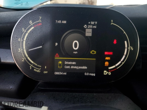 2021 MINI Convertible Cooper S z VIN WMWWJ5C08M3M08392, wystawiony jako Copart lot #76756444 z przebiegiem 8 634 mil mil oraz Nie do naprawy • Non repairable. Historia ofert i sprzedaży dostępna na DreamBid. Obrazek 9.