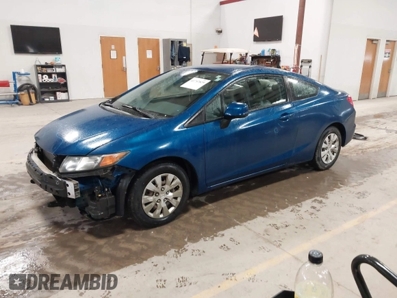 2012 Honda Civic Cpe LX with VIN 2HGFG3B59CH531151, listed as a IAAI auction lot 41757829 with 165,142 mi miles. Bid and sale history available at carsss.com. Image 2.