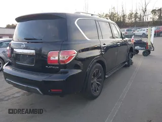 2019 Nissan Armada Platinum with VIN JN8AY2NE2K9759121, listed as a IAAI auction lot 41115008 with 89,991 mi miles. Bid and sale history available at carsss.com. Image 4.