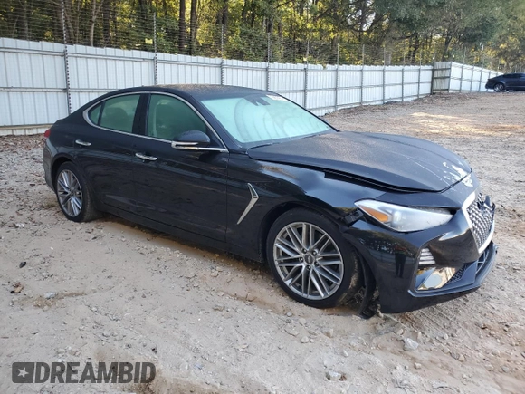 2021 Genesis G70 2.0T with VIN KMTG64LA6MU073463, listed as a Copart auction lot 76839984 with 43,451 mi miles and Salvage title. Bid and sale history available at DreamBid. Image 4.