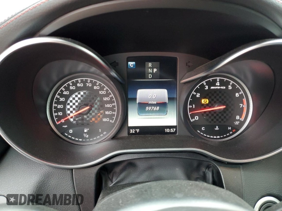 2018 Mercedes-Benz C 43 AMG with VIN WDDWK6EB5JF677695, listed as a Copart auction lot 43437935 with 59,768 mi miles and Salvage title. Bid and sale history available at DreamBid. Image 9.