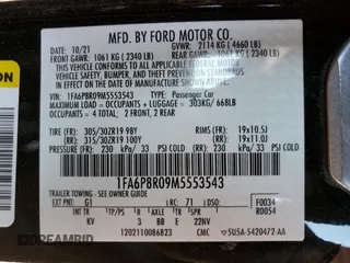 2021 Ford Mustang Mach 1 with VIN 1FA6P8R09M5553543, listed as a Copart auction lot 70887534 with 32,439 mi miles and Salvage Title. Bid and sale history available at carsss.com. Image 12.