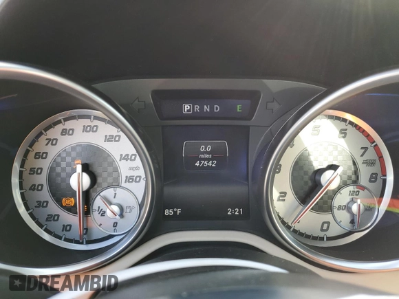 2015 Mercedes-Benz SLK-Class SLK 250 with VIN WDDPK4HA4FF109182, listed as a Copart auction lot 45529764 with 47,542 mi miles. Bid and sale history available at carsss.com. Image 9.