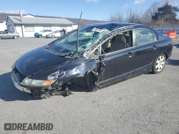 2006 Honda Civic LX with VIN 2HGFA16556H509538, listed as a Copart auction lot 45809795 with Not Provided miles and Salvage Title. Bid and sale history available at DreamBid. Image 1.