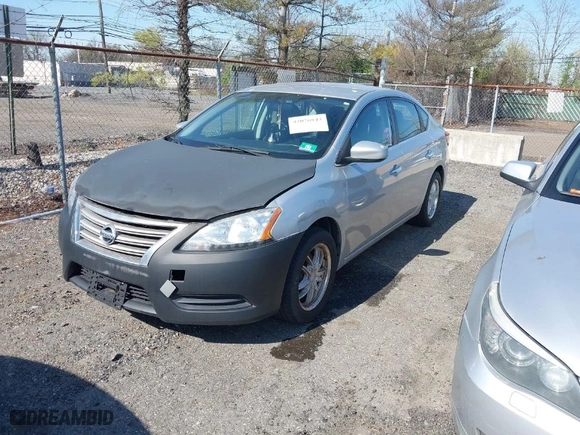 2014 Nissan Sentra SV with VIN 3N1AB7AP9EY243647, listed as a IAAI auction lot 42076843 with 158,891 mi miles. Bid and sale history available at carsss.com. Image 2.